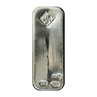 JM 100 oz Silver Bar