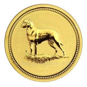 Australian Gold Lunar Dog 1 oz Series 1