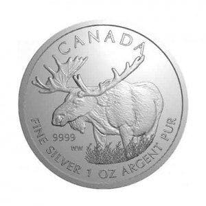Canadian Silver Wildlife Moose 1 oz