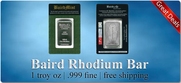 Rhodium-Bar