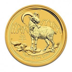 Australian Gold Lunar Goat 1 oz Series 2