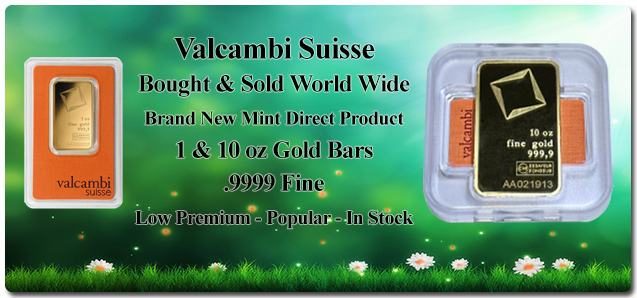 Valcambi Gold Bars 1 & 10