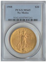 PCGS Certified MS65 No Motto