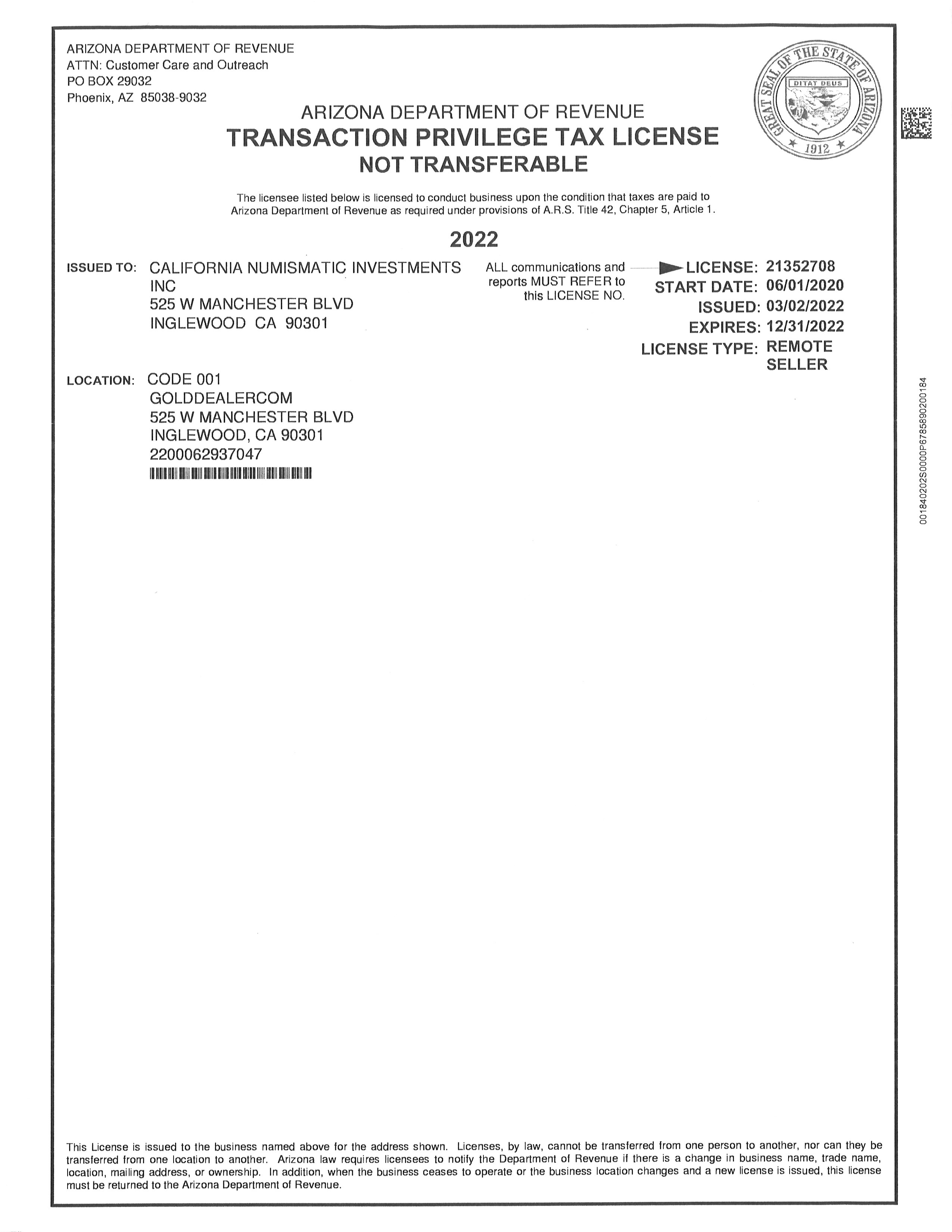 Arizona State Tax